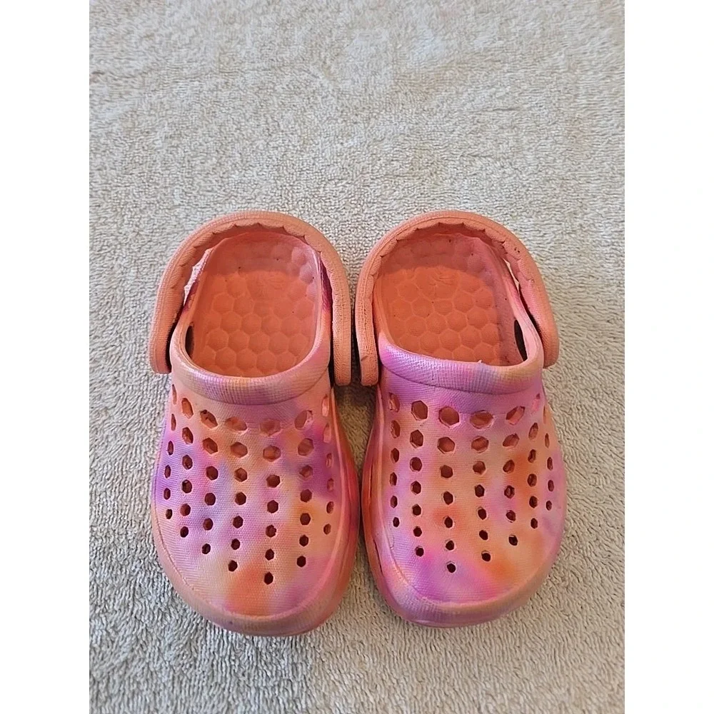 Joybees baby Active Clogs Melon‎ Cloud Tie Dye Size 4/5